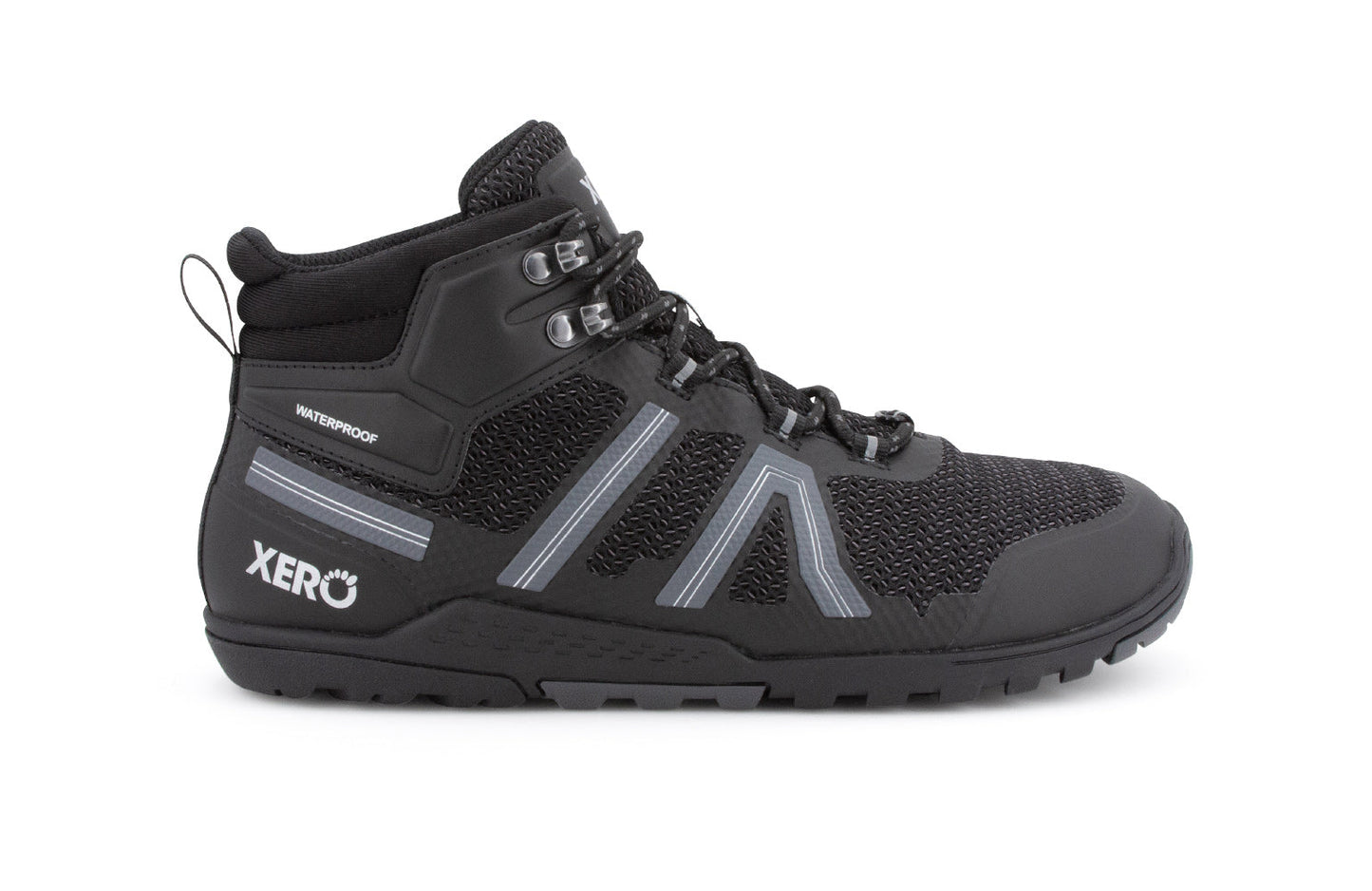 Xero Shoes Xcursion Fusion Womens barfods vandrestøvler til kvinder i farven black, yderside