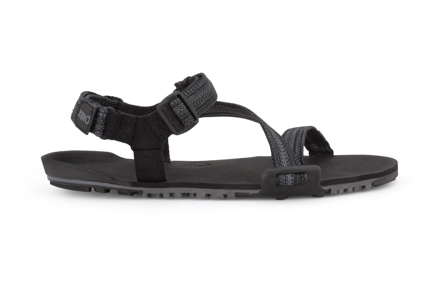 Xero Shoes Z-Trail EV Mens barfods vandresandaler til mænd i farven multi-black, yderside