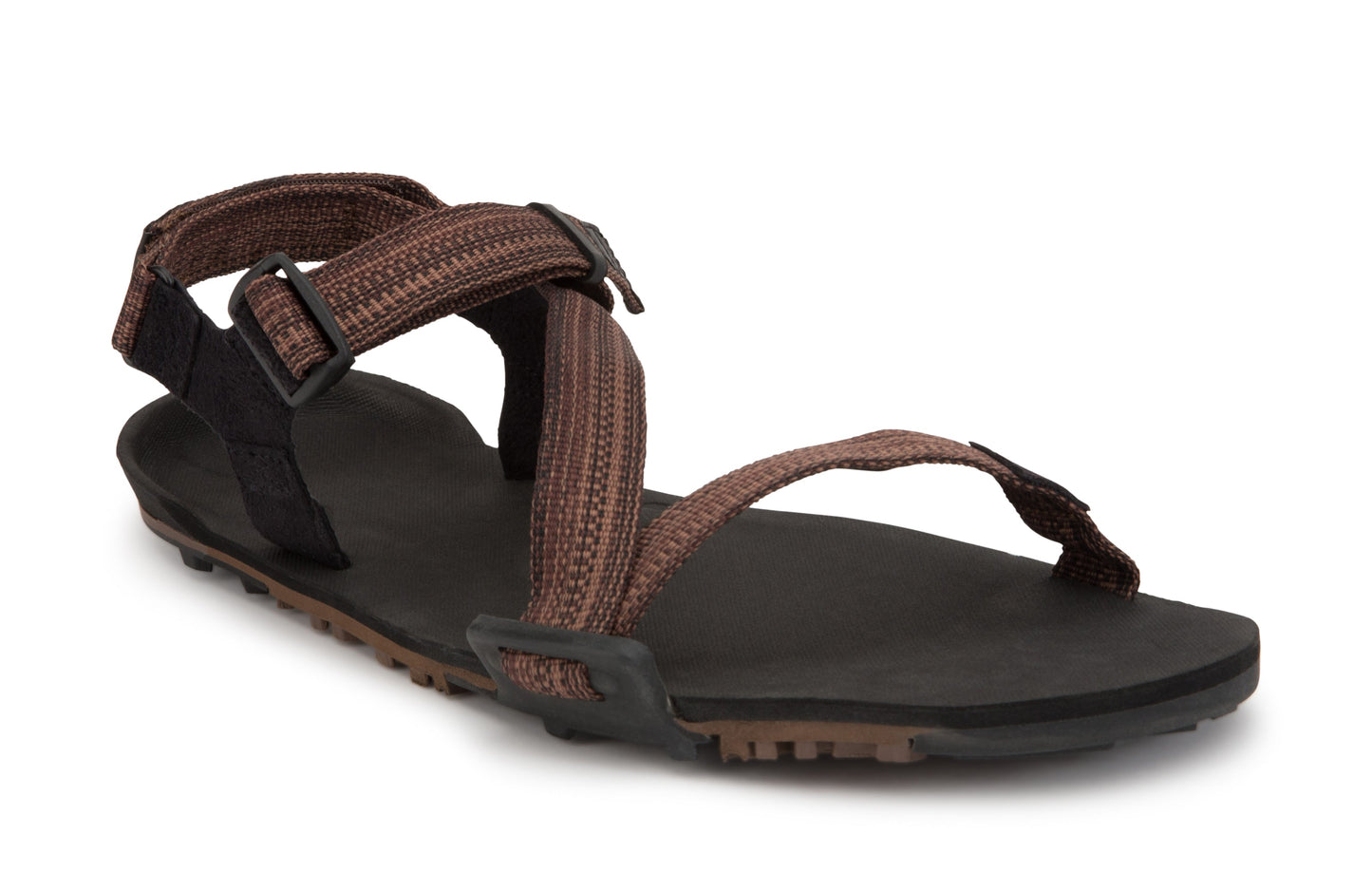 Xero Shoes Z-Trail EV Mens barfods vandresandaler til mænd i farven multi-brown, vinklet