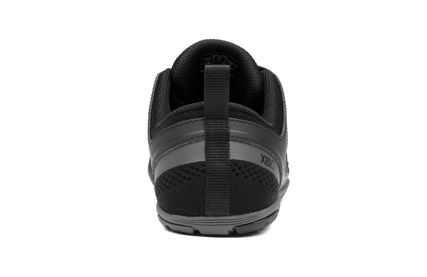 Xero Shoes Zelen Mens barfods sneaker træningssko til mænd i farven black, inderside