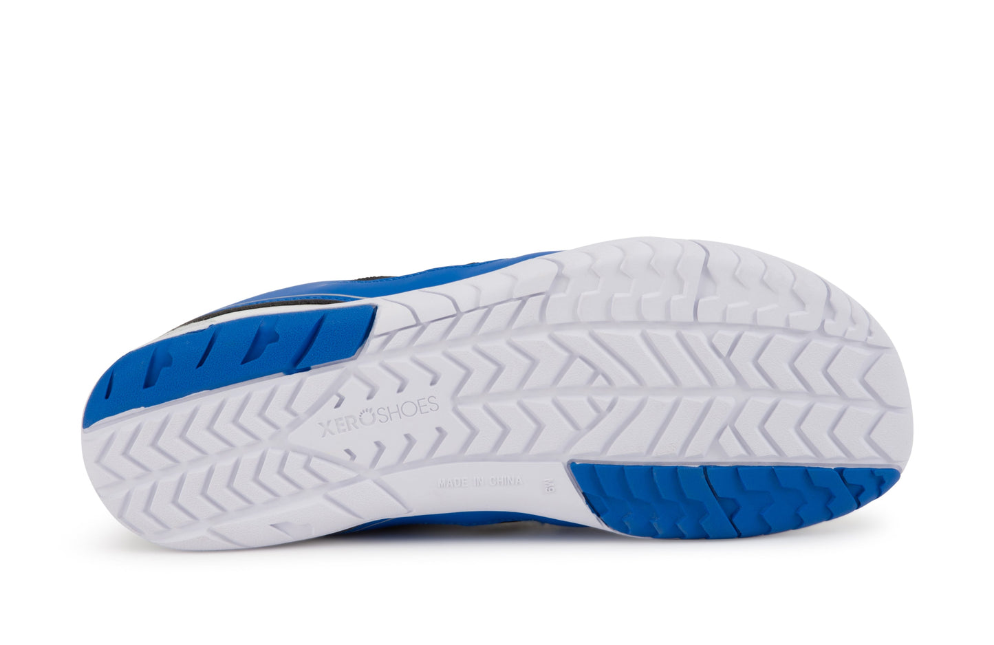 Xero Shoes Zelen Mens barfods sneaker træningssko til mænd i farven white / victory blue, saal