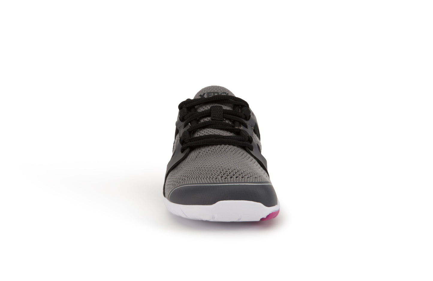 Xero Shoes Zelen Womens barfods træningssko til kvinder i farven steel gray / fuchsia, forfra