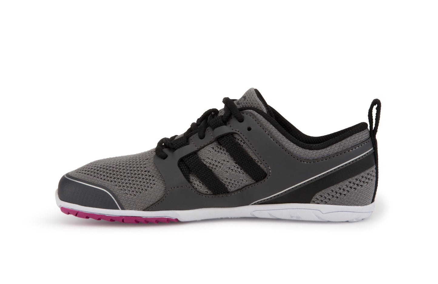 Xero Shoes Zelen Womens barfods træningssko til kvinder i farven steel gray / fuchsia, inderside