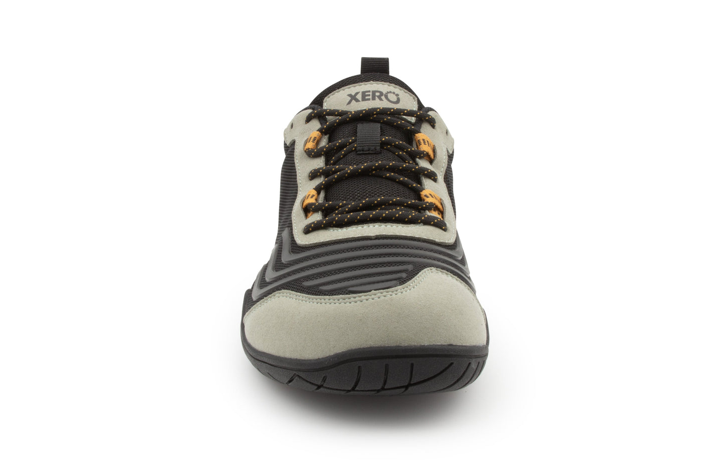 Xero Shoes 360° Mens barfods træningssko til mænd i farven olive gray, forfra