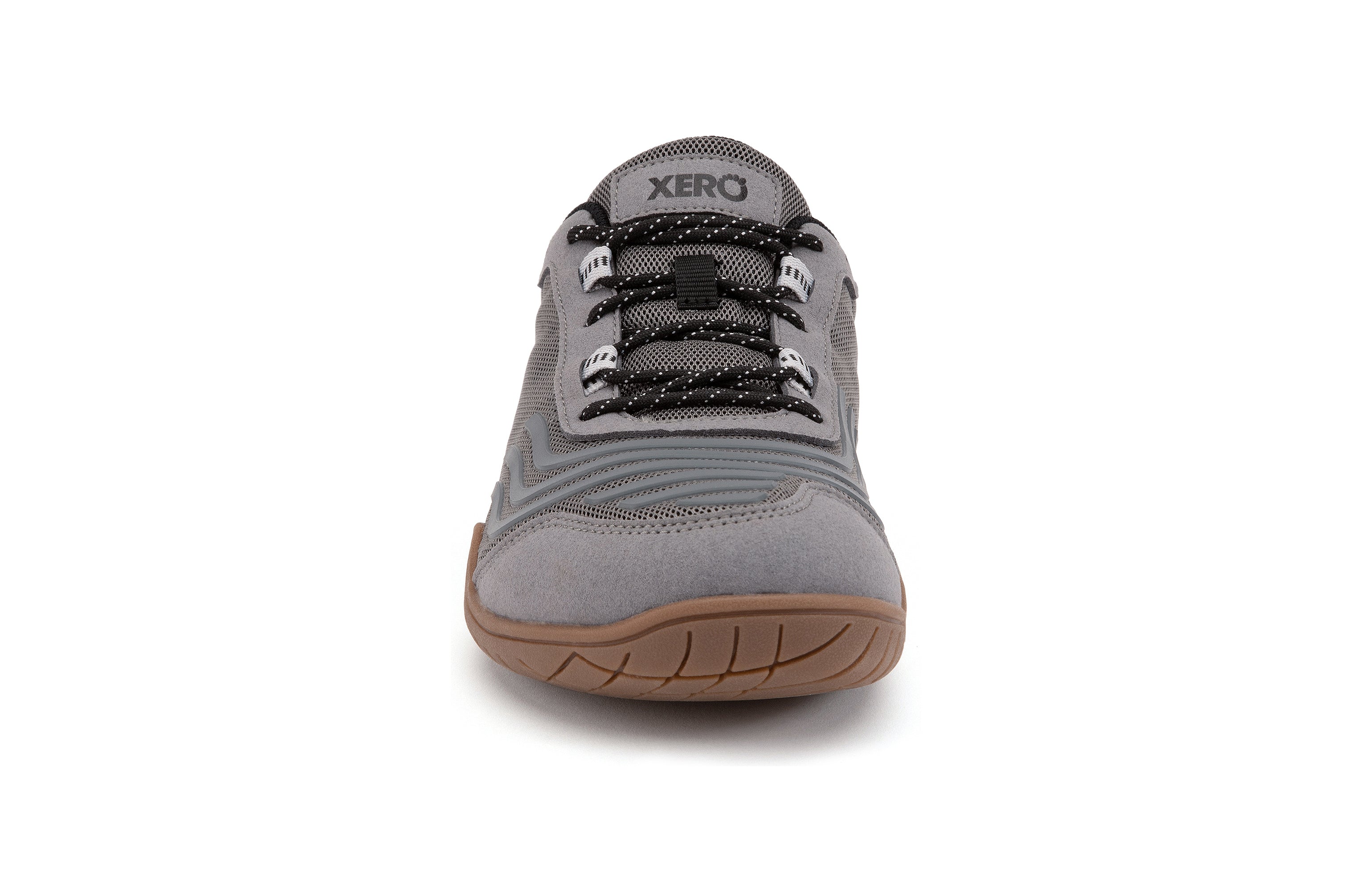Xero Shoes 360° Mens barfods træningssko til mænd i farven steel gray / thyme, forfra