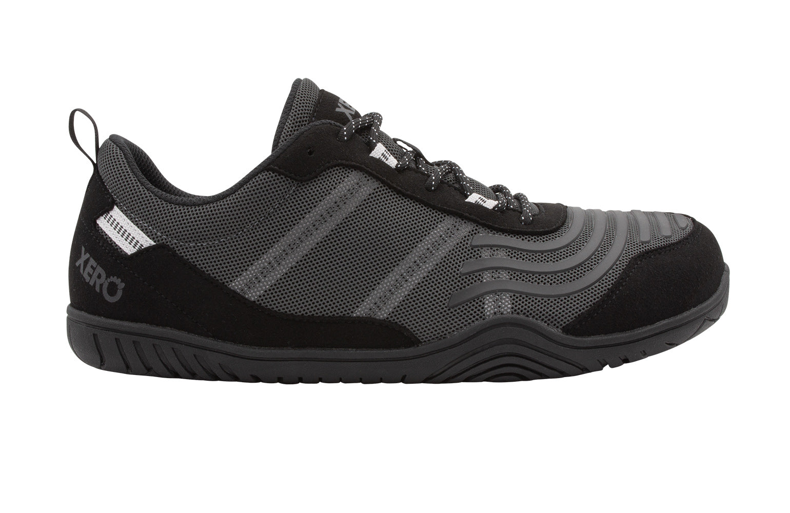 Xero Shoes 360° Mens barfods træningssko til mænd i farven asphalt, yderside