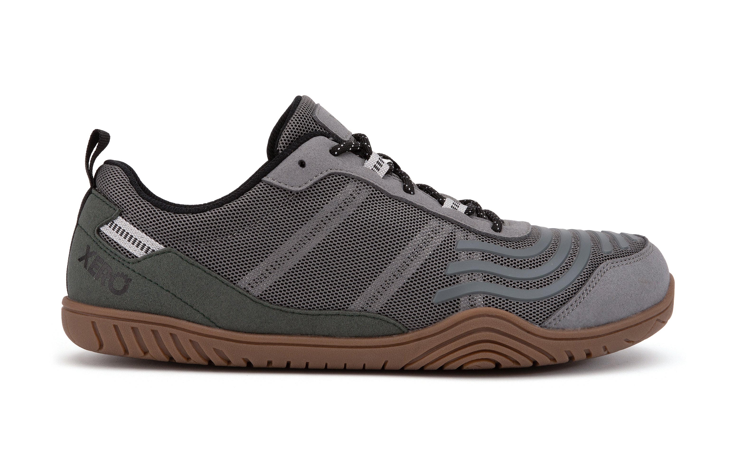 Xero Shoes 360° Mens barfods træningssko til mænd i farven steel gray / thyme, yderside
